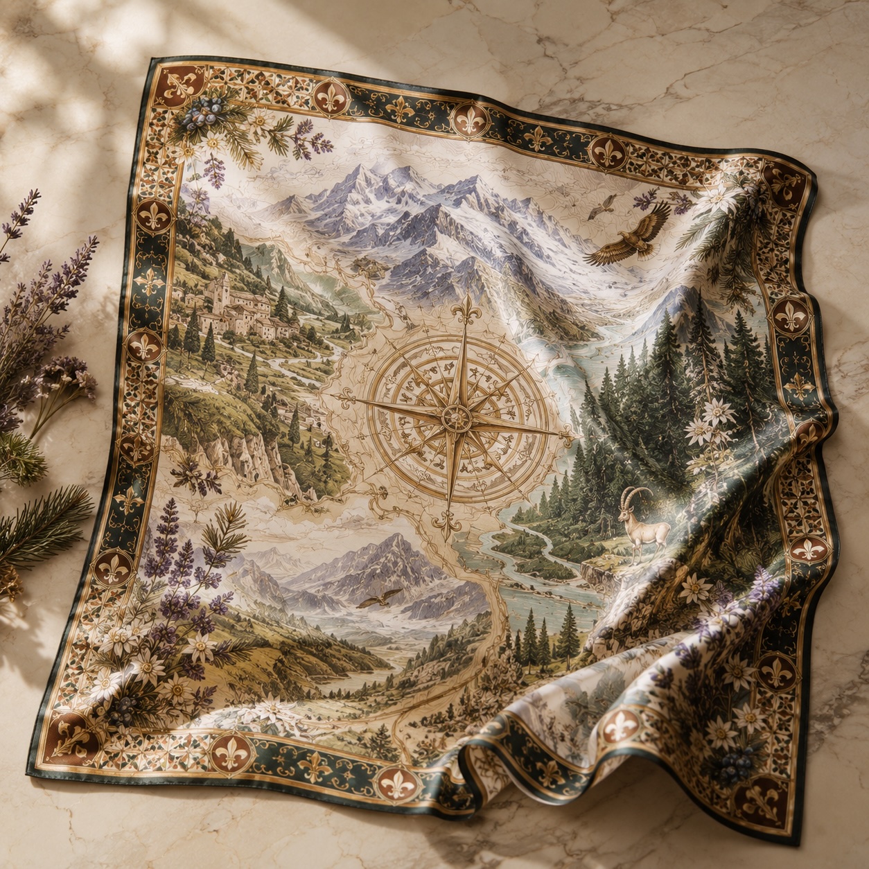 The Pyrenees Scarf silk scarf destination